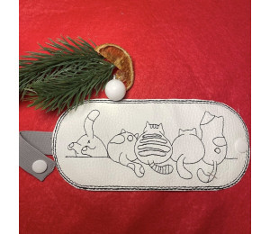 Stickdatei - ITH Mug Wrap Katzenpfoten Doodle